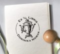 Pieczątka imienna ex libris z motywem samowaru