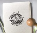 Stempel drewniany ex libris - KAWA I KSIĄŻKA