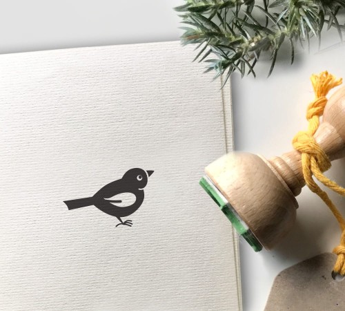 Pieczątka drewniana - WRÓBELEK