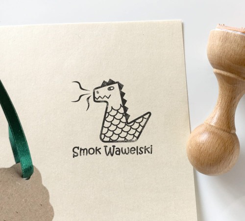 Smok wawelski, pieczątka pamiątka z Krakowa