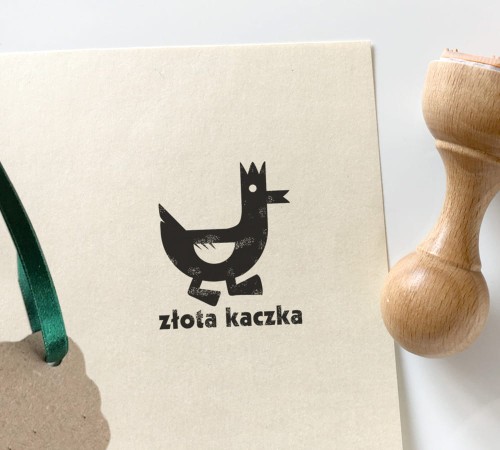 Pieczątka drewniana - Legendy polskie - ZŁOTA KACZKA