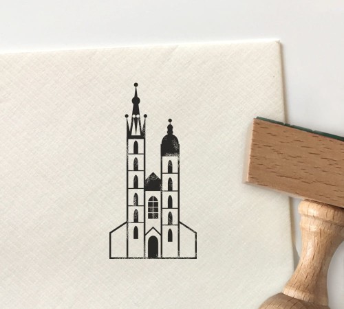 Pieczątka krakowska, drewniana - KOŚCIÓŁ MARIACKI
