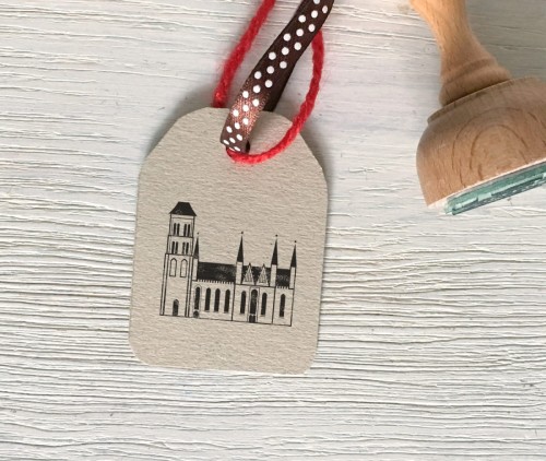 Drewniana pieczątka z Gdańska - BAZYLIKA MARIACKA