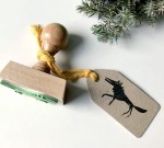 WILK -  zwierzęta leśne - pieczątka drewniana 