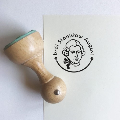 Król Stanisław August - stempel drewniany