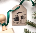 Świąteczna pieczątka drewniana - ŚWIĘTY MIKOŁAJ