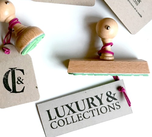 Pieczątka z logo podłużna 3 x 8 cm