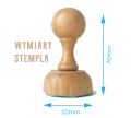 stempel drewniany okrągły o średnicy 5 cm