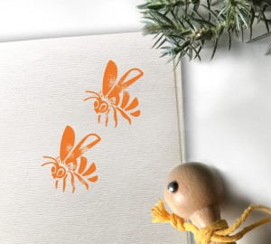 PSZCZOŁA pieczątka drewniana  