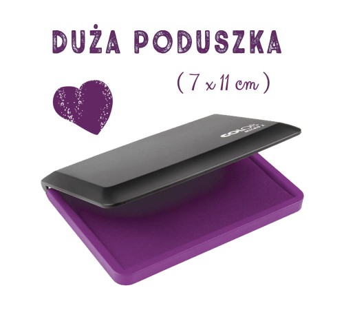 Duża fioletowa poduszka XL do tradycyjnych stempli gumowych o rozmiarze 7 x 11 cm
