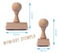 Drewniana rączka do stempla o wymiarach 25x50 mm
