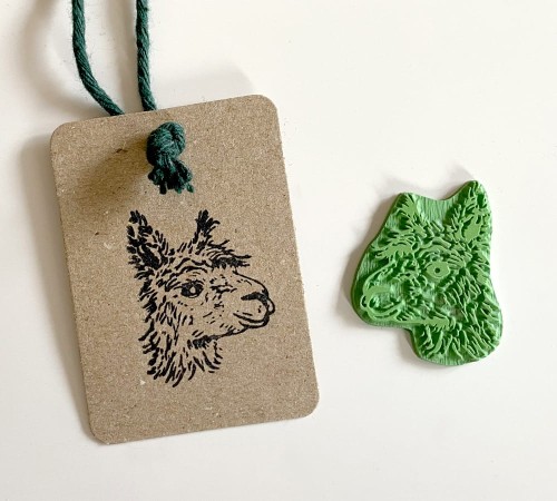 Alpaka pieczątka drewniana