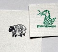owca i smok wawelski stempel drewniany