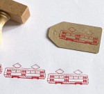 TRAMWAJ pieczątka drewniana 