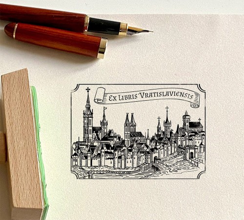 Stempel Ex Libris Vratislaviensis duża pieczęć