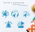 Zestaw 5 pieczątek motywacyjnych dla nauczyciela języka angielskiego