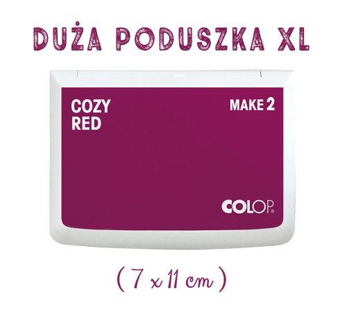Poduszka z tuszem XL dla dzieci do stemplowania w kolorze purpurowym o wymiarach 7 x 11 cm