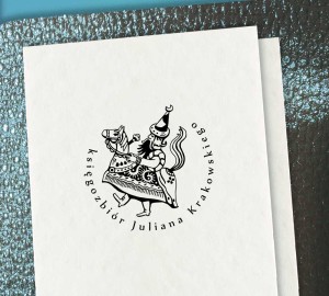 Lajkonik - imienny stempel Ex libris do książek