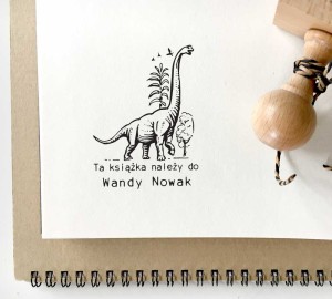 DINOZAUR DIPLODOK personalizowany ex libris
