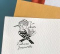 Pieczątka personalizowana z ptakiem dudkiem na zamówienie