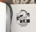 Konik szachowy wzór na pieczątkę imienną ex libris dla miłośnika książek i szachów