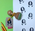 Tropy dzika drewniany stempel