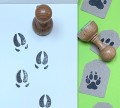 Tropy dzika drewniany stempel