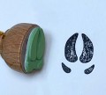Tropy dzika drewniany stempel