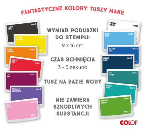 Bardzo duża poduszka do pieczątek. Tuszownica do stempli. Poduszka z tuszem do stempli w intensywnym kolorze. Poduszka Colop Micro 3