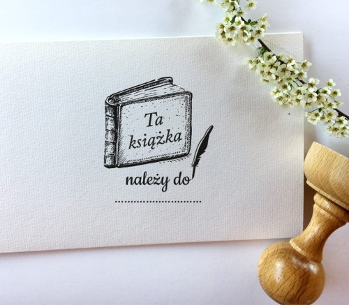 Pieczątka ex libris do książek - TA KSIĄŻKA NALEŻY DO...