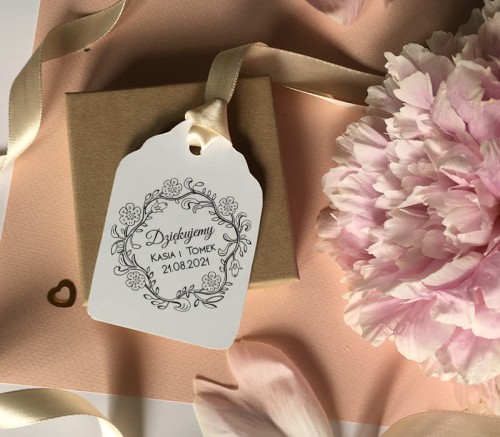 Personalizowana pieczątka ślubna - DZIĘKUJEMY