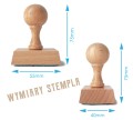 Rączki do stempli drewnianych o wymiarach 4 x 5,5 cm