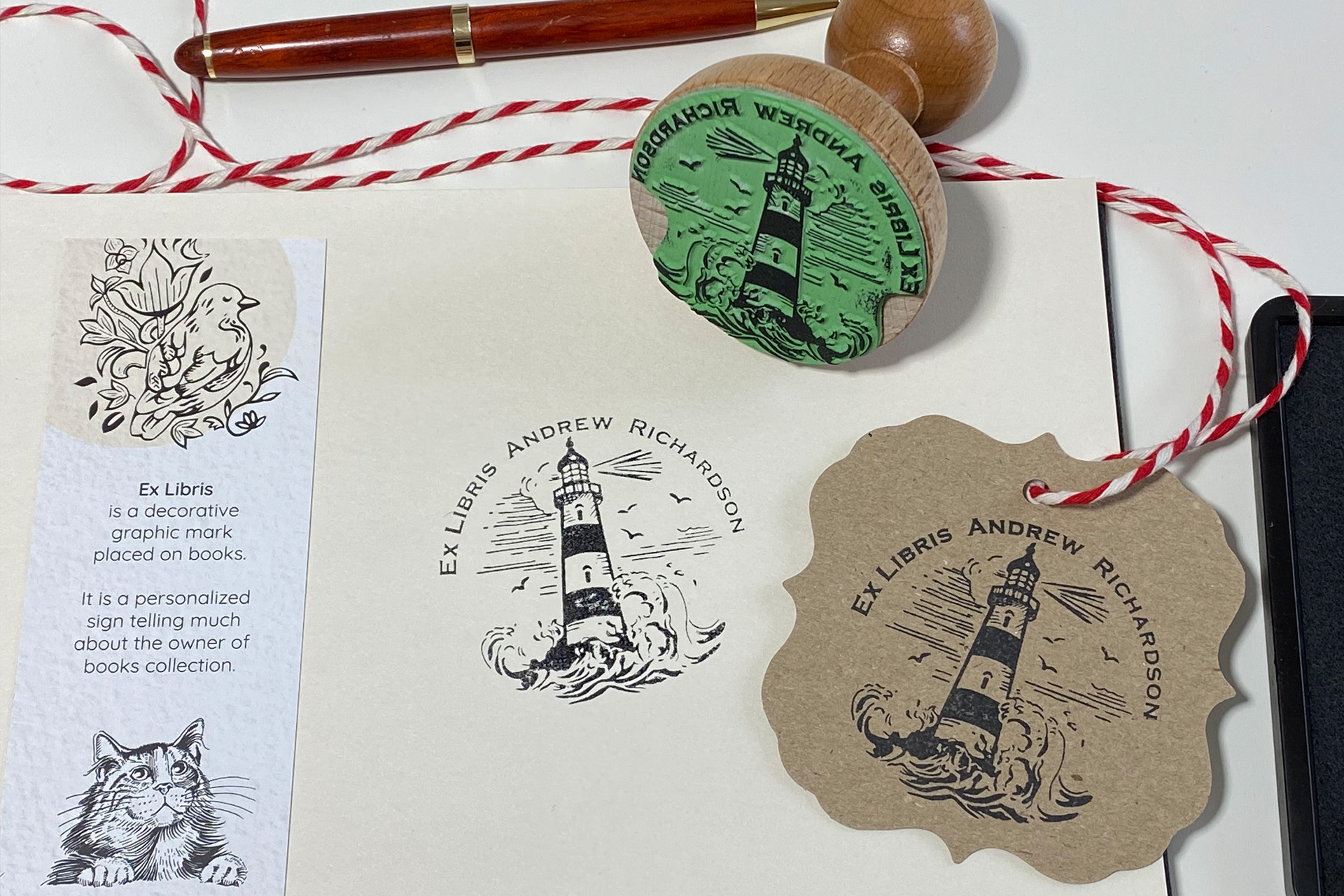 morski stempel exlibris 